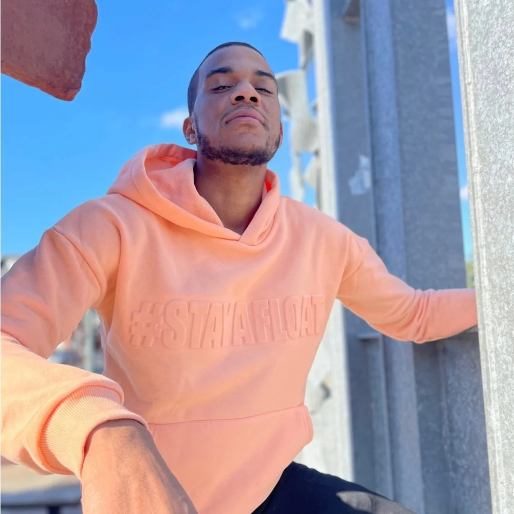 3X Mental Health Awareness Hoodie 
#StayAfloat Hoodie-Peach - Picture 3 of 5